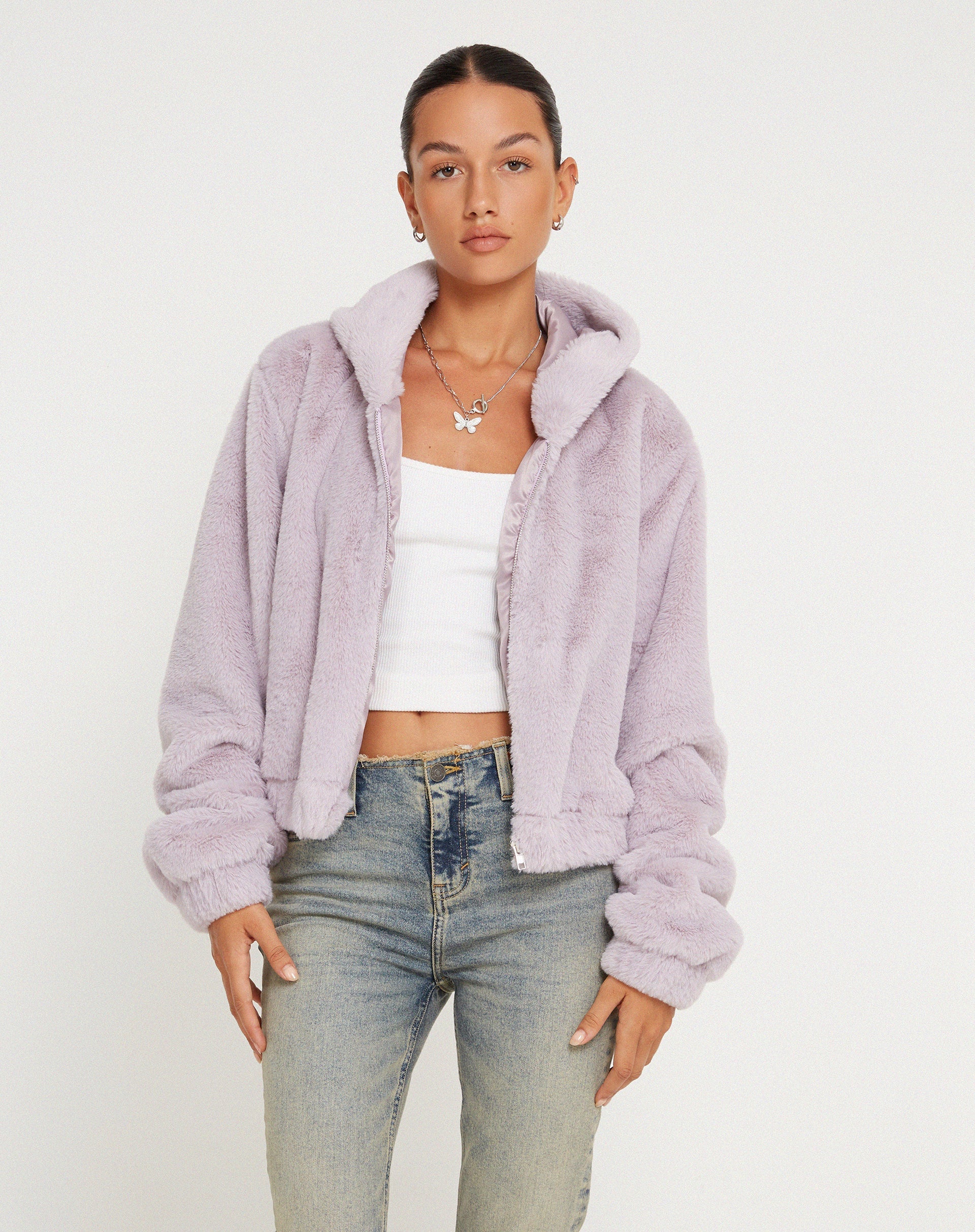 Afbeelding van Banowa Zip Up Jas in Lila