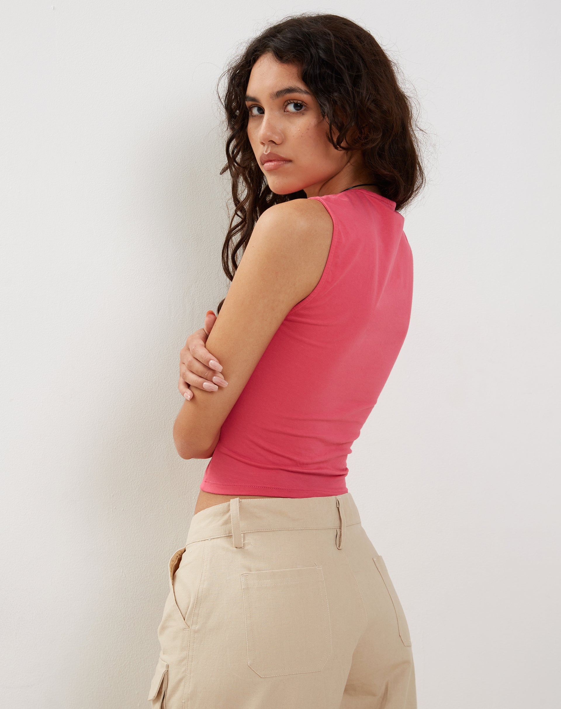 Afbeelding van Jinsu Crop Top in Hot Pink