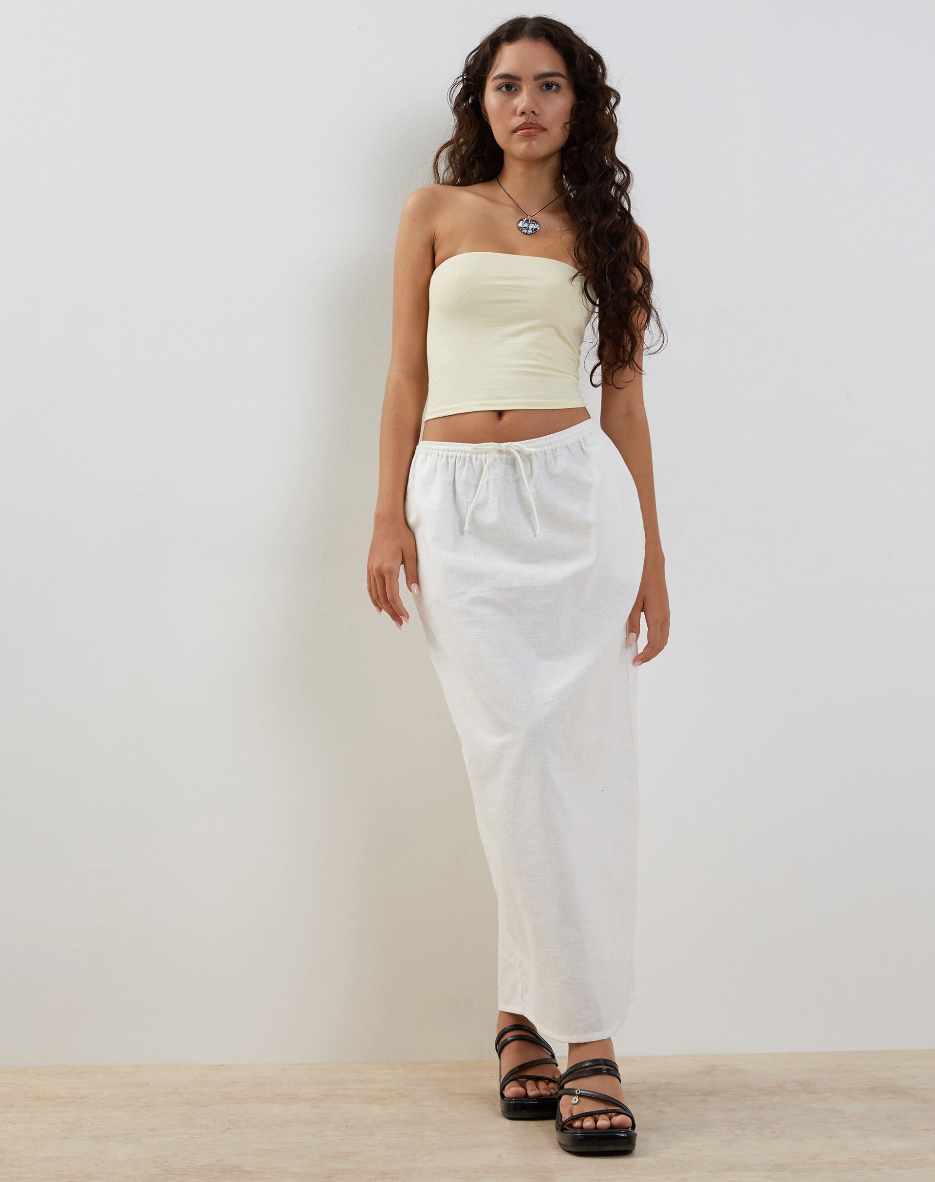 Afbeelding van Joelene Midi rok in wit