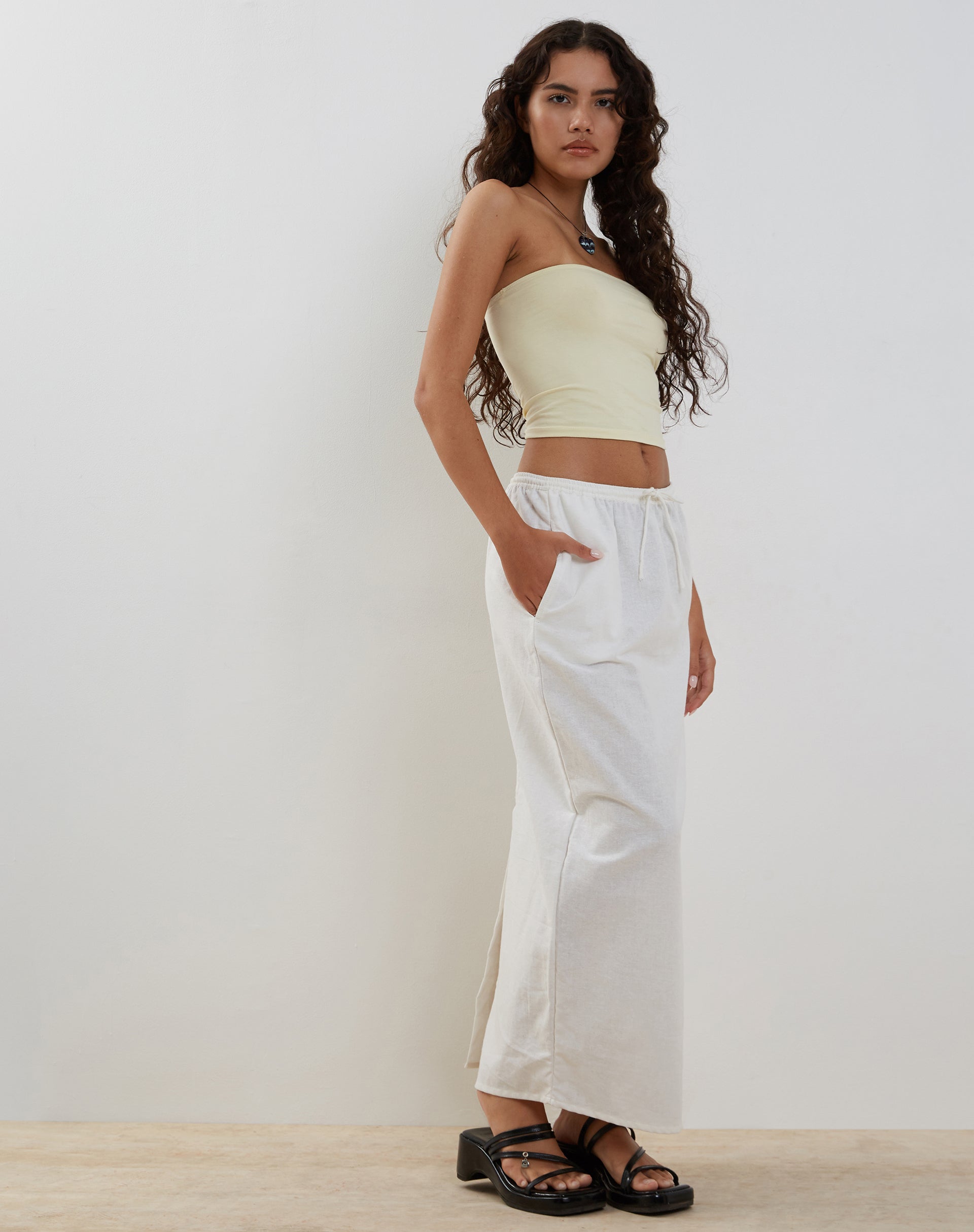 Afbeelding van Joelene Midi rok in wit