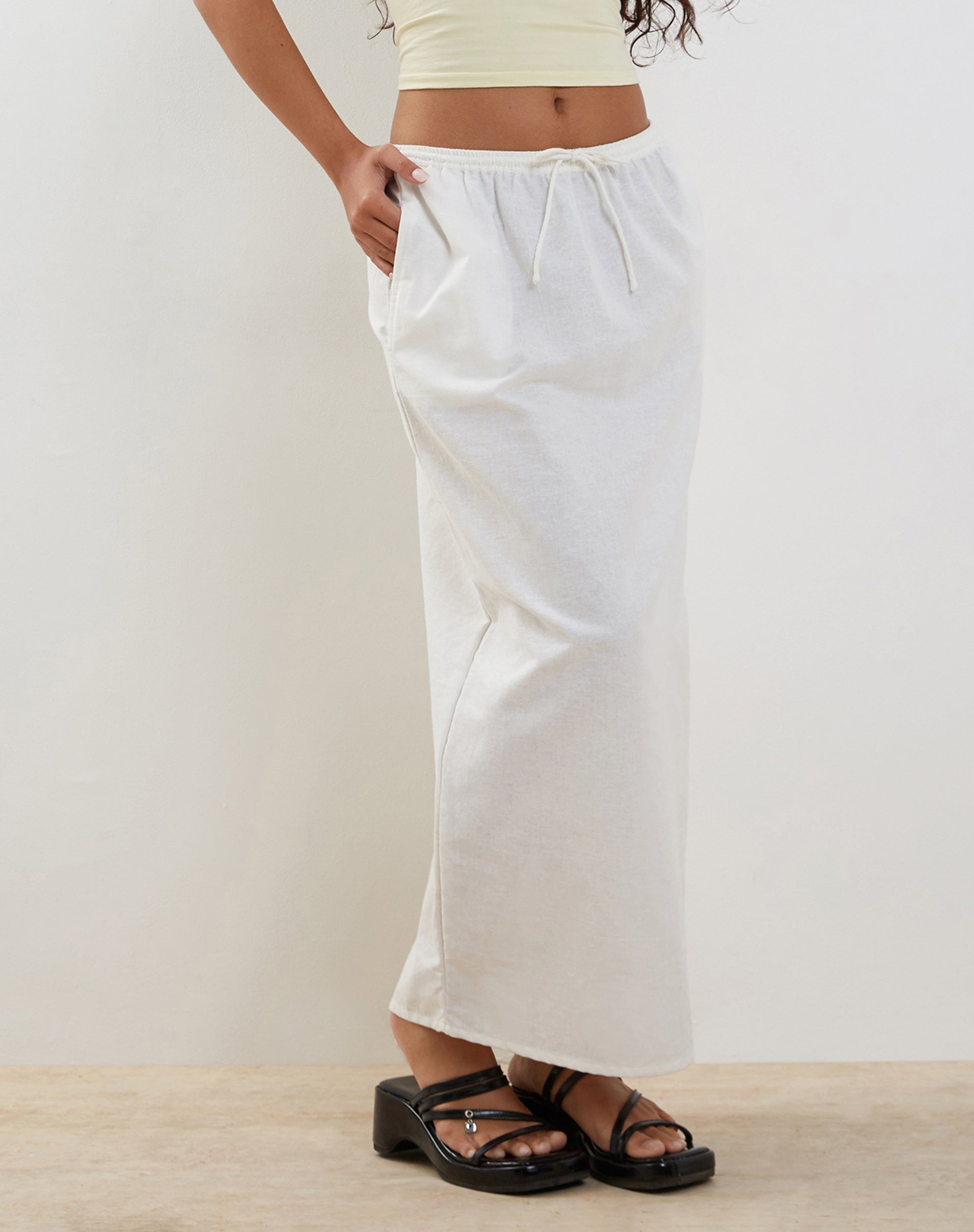 Afbeelding van Joelene Midi rok in wit