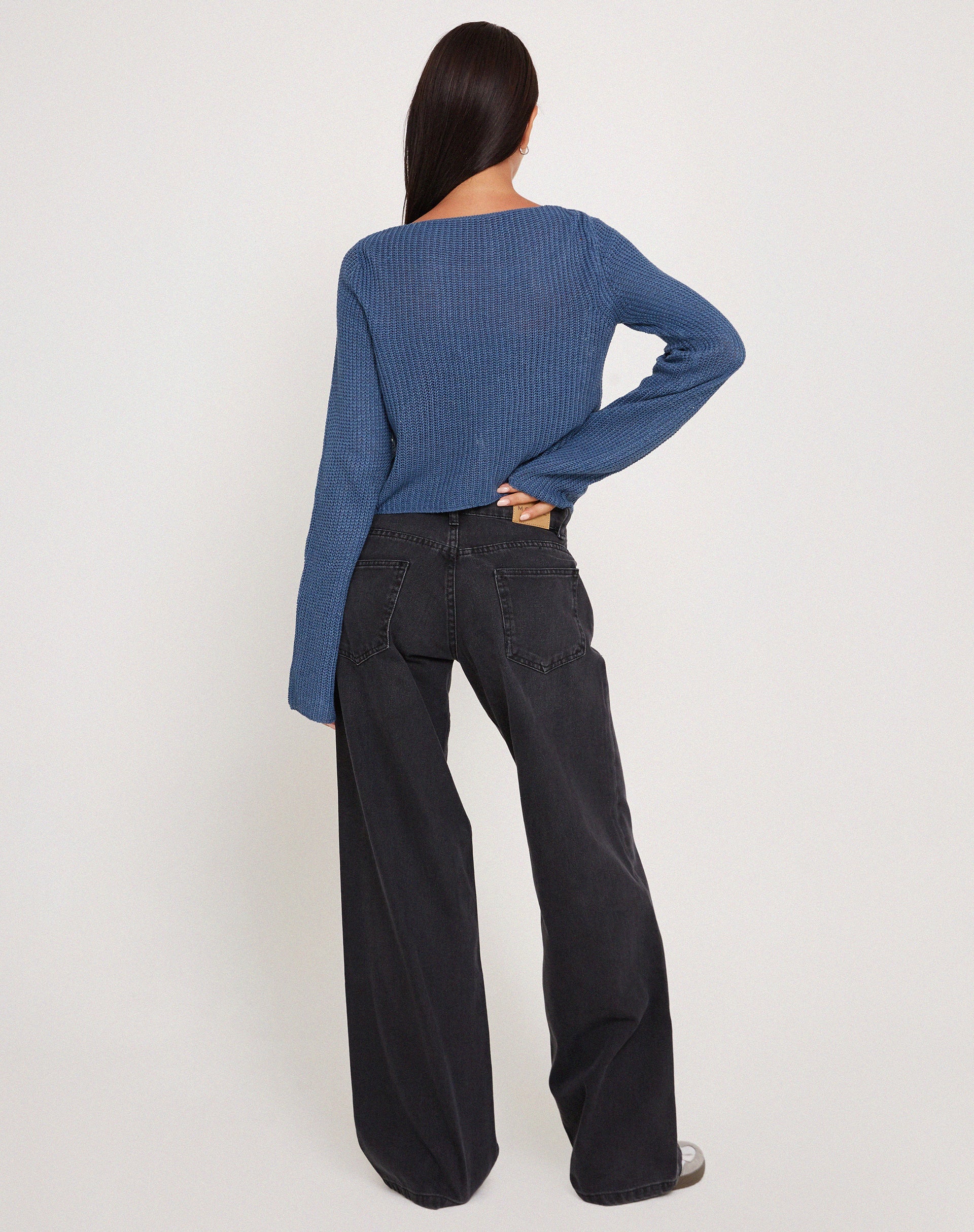Afbeelding van Kazayo gebreide top met lange mouwen in Midnight Blue
