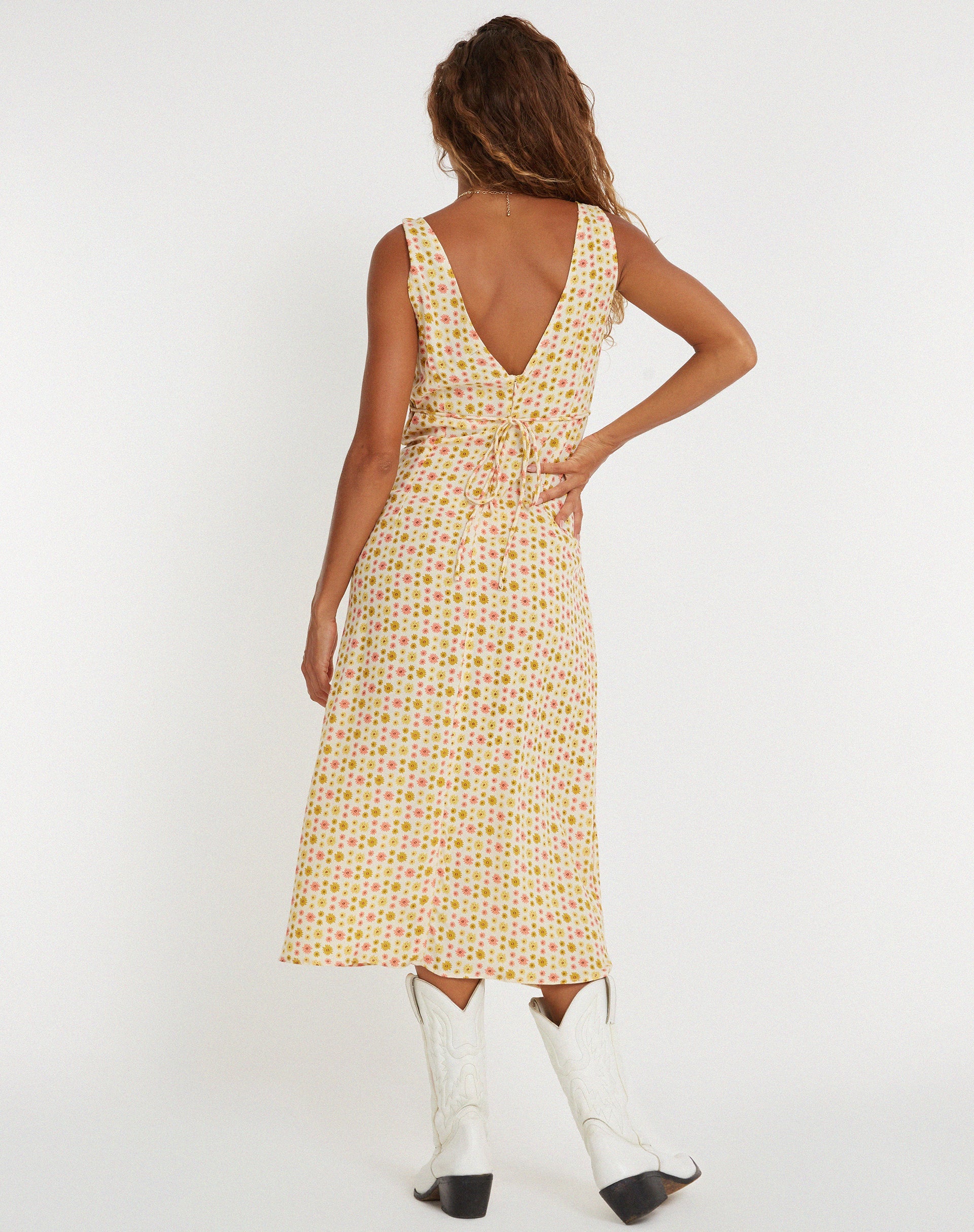 Afbeelding van Lisheva Midi Dress in Daisy Chain Cream