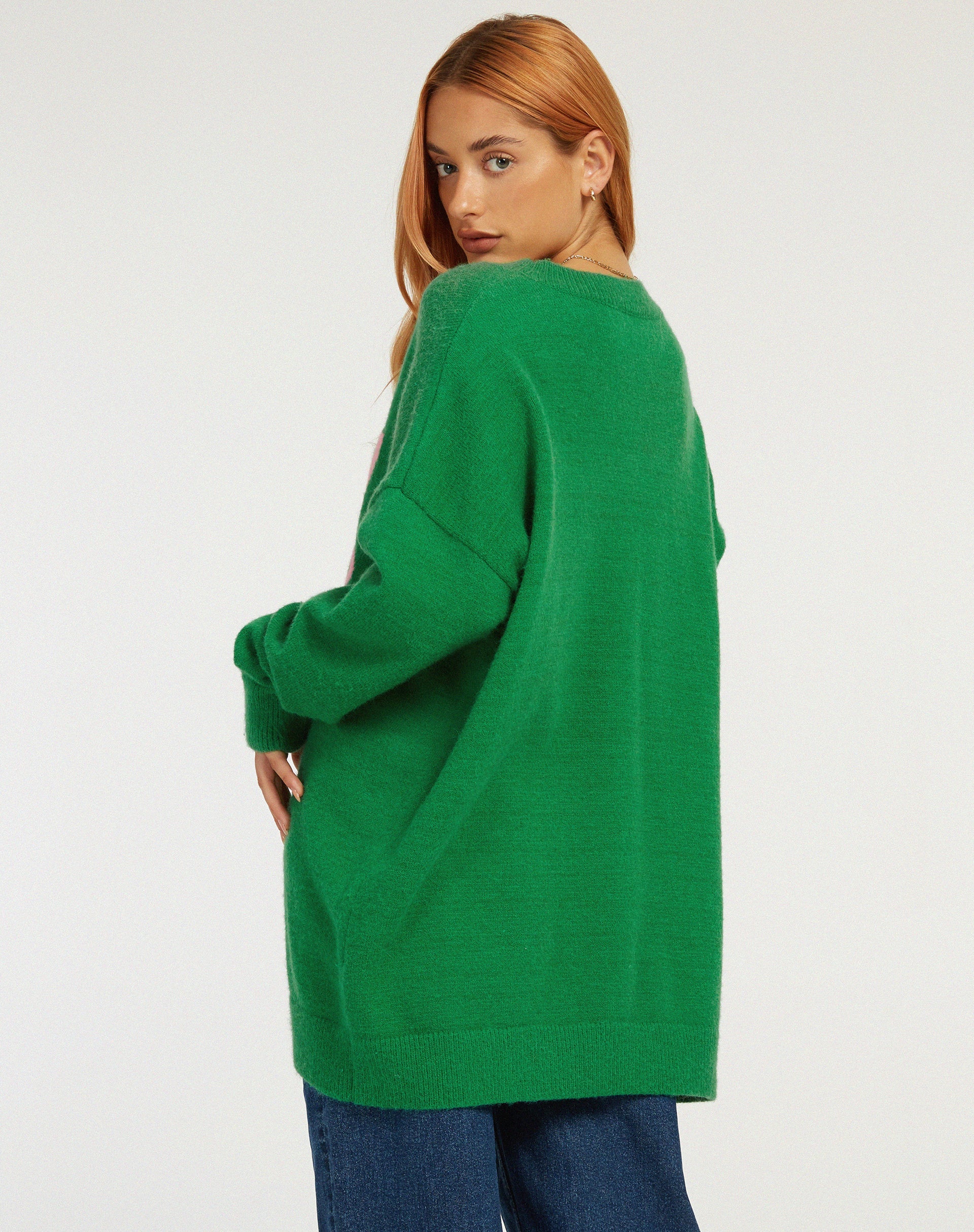 Afbeelding van Lulees Trui in Groen Pinky Promise