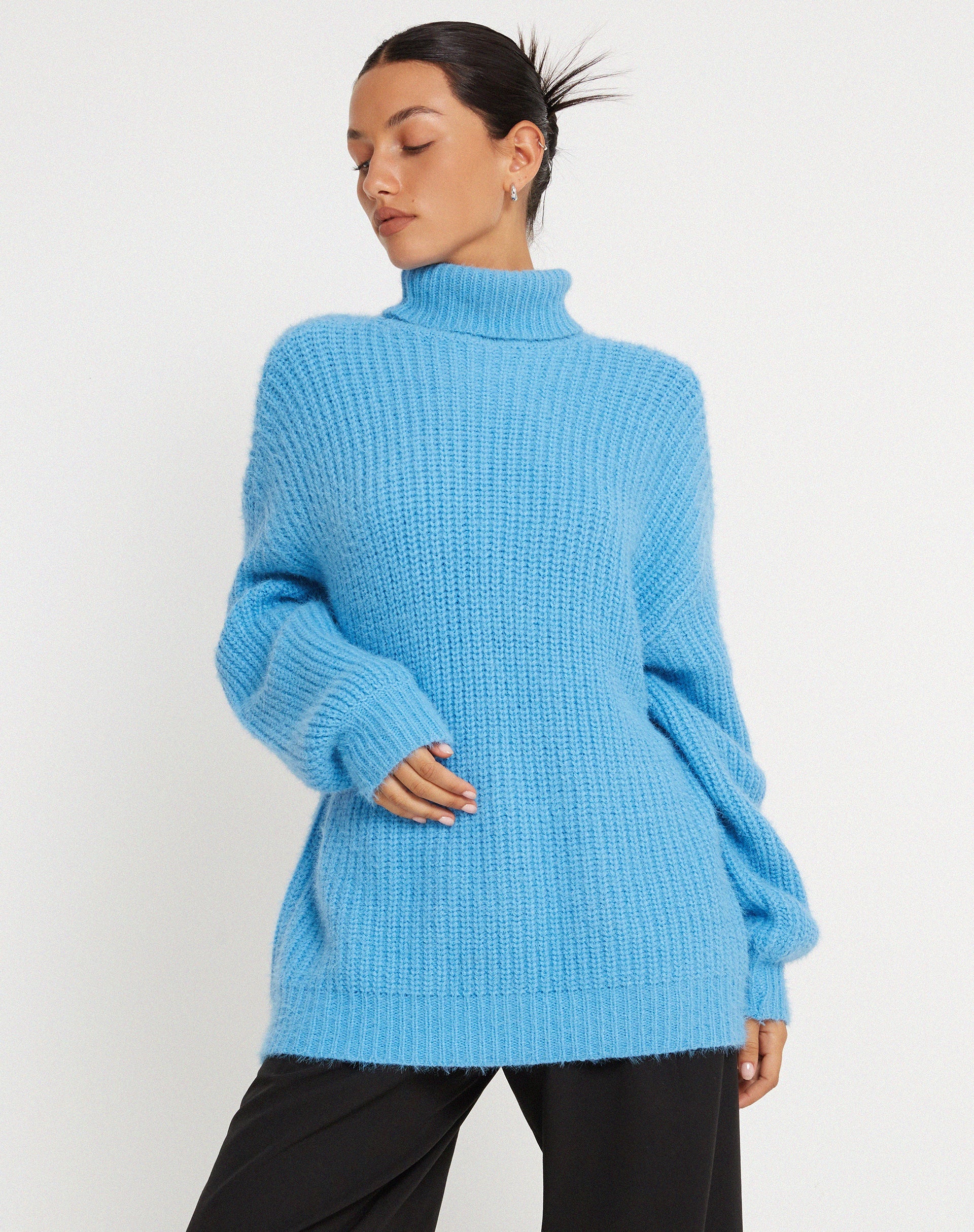 Afbeelding van Mada Trui in Blauw breisel