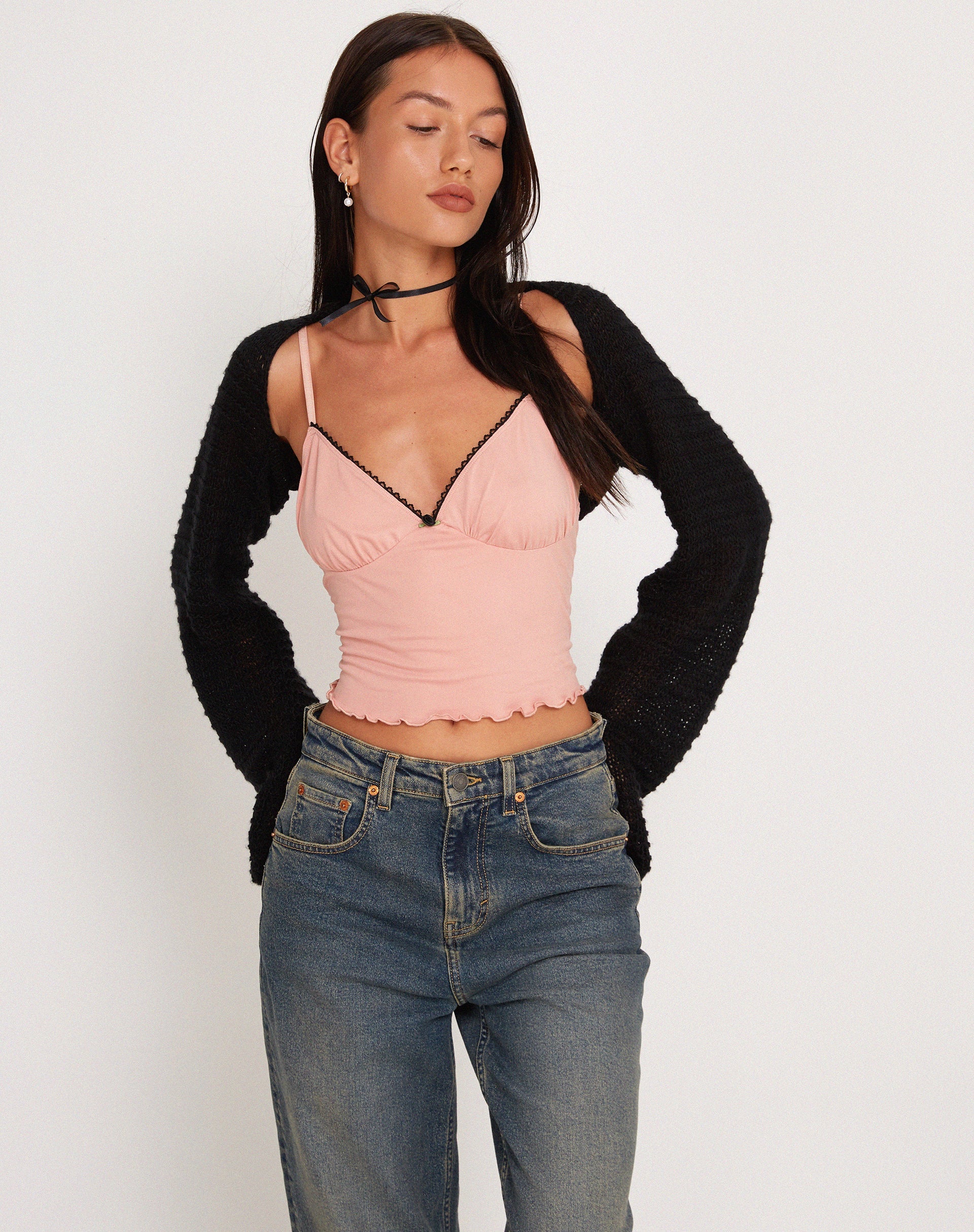 Afbeelding van Mia Ballet Jersey Cami Vest Top in Roze