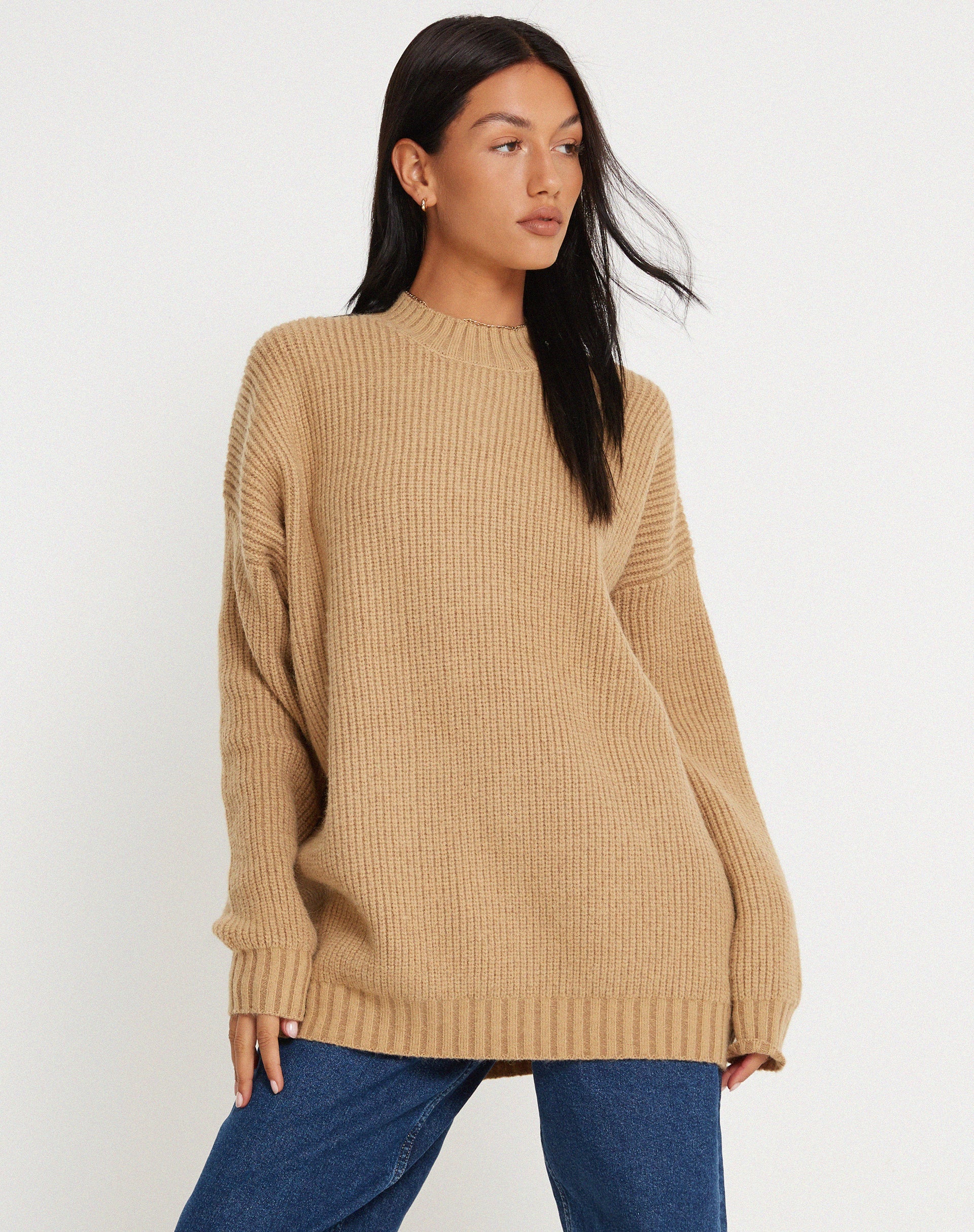 Afbeelding van Mody Trui in Tan Rib