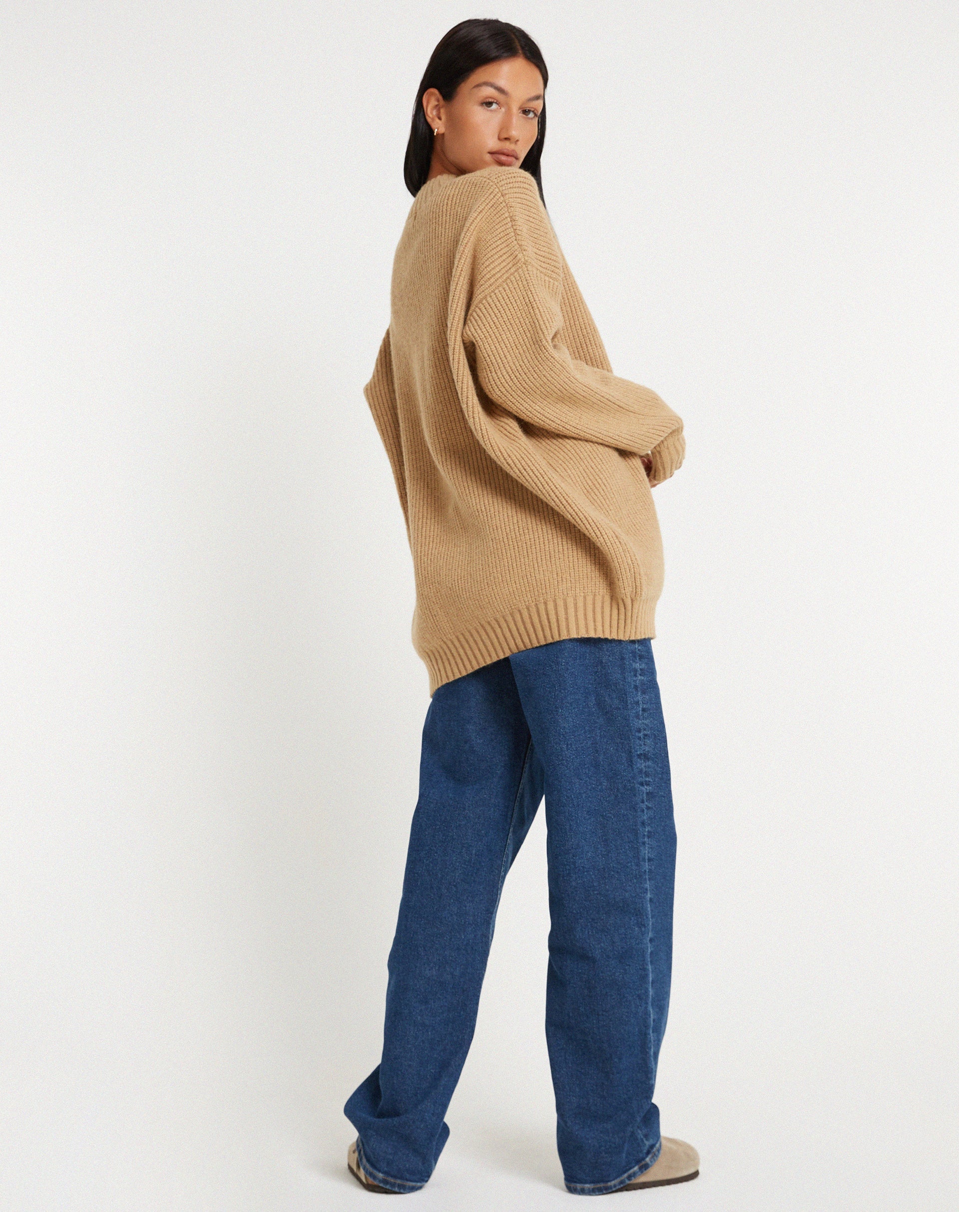 Afbeelding van Mody Trui in Tan Rib