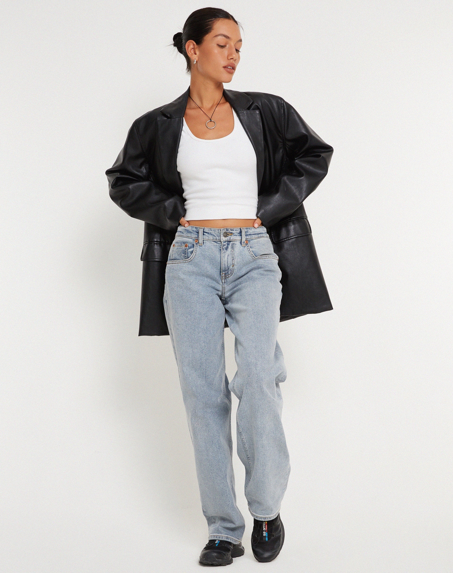 Afbeelding van Saken Blazer in Pu Zwart