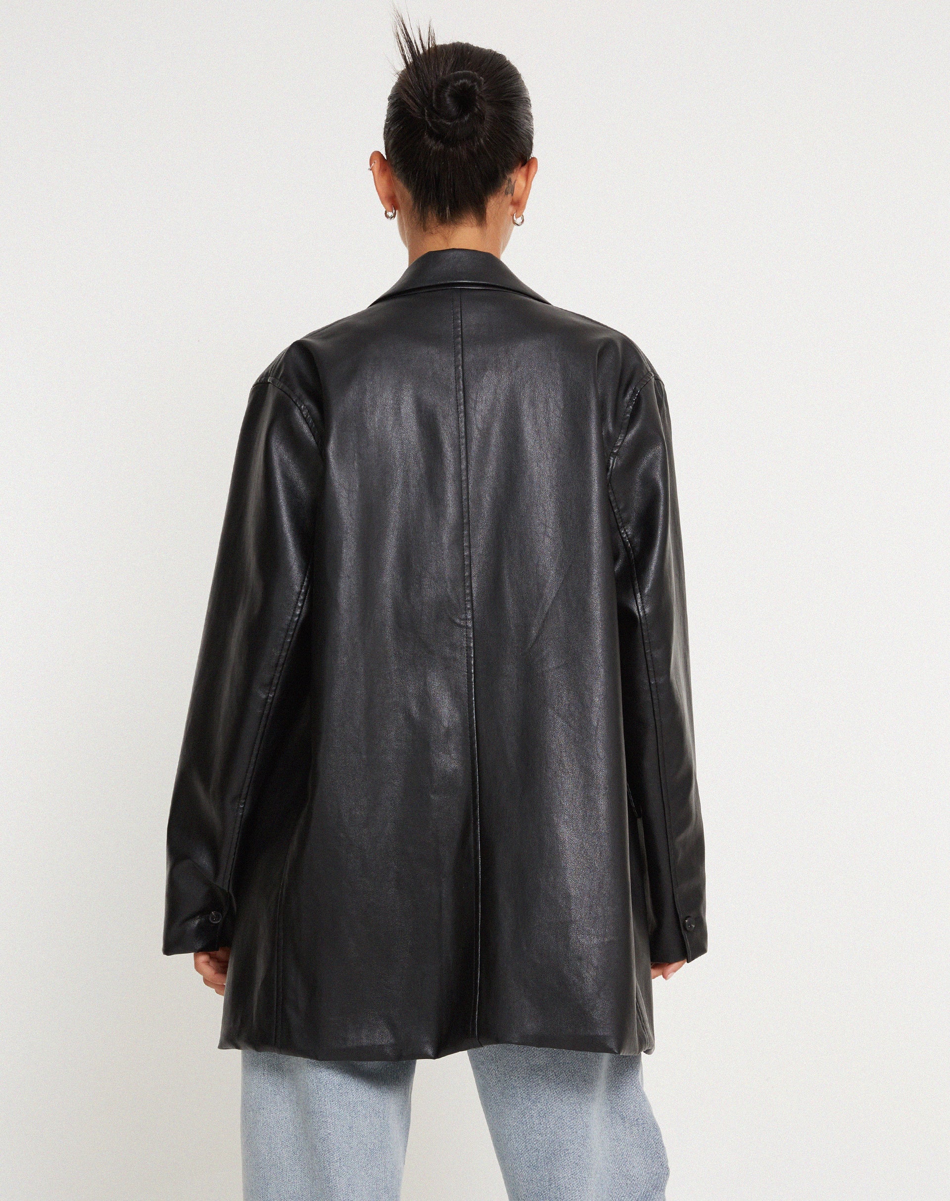 Afbeelding van Saken Blazer in Pu Zwart