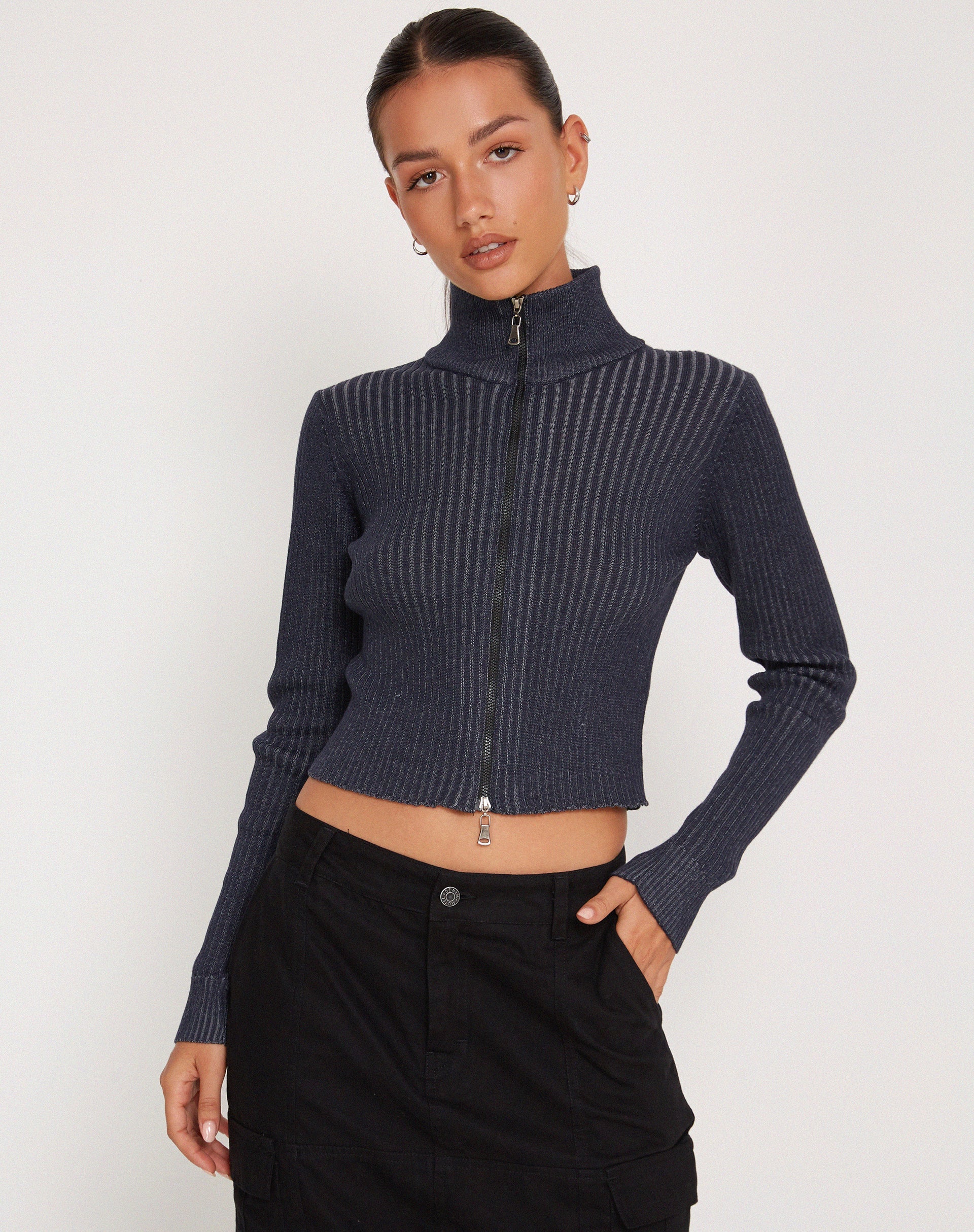 Afbeelding van Tuzifa Cropped Trui in Navy