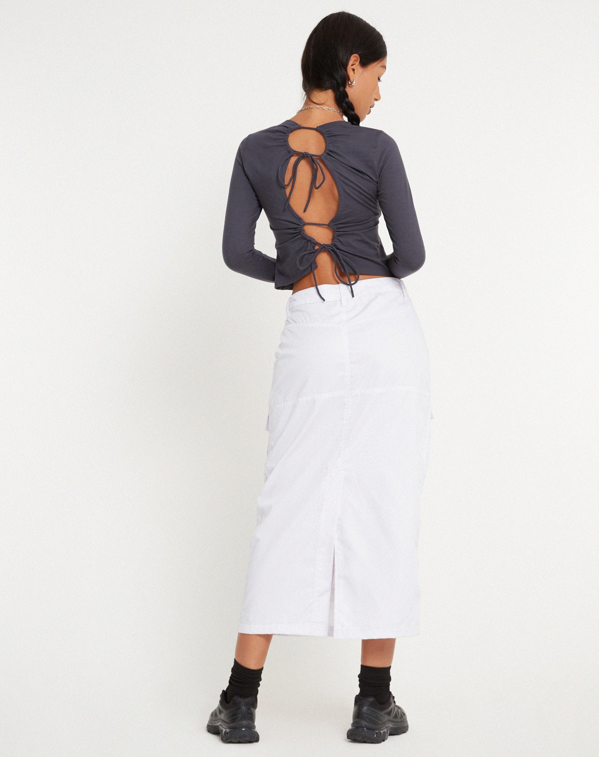 Afbeelding van Widya Cargo Maxi Rok in Wit