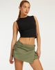 Afbeelding van Zephyr Mini Cargo Rok in Cotton Drill Olive
