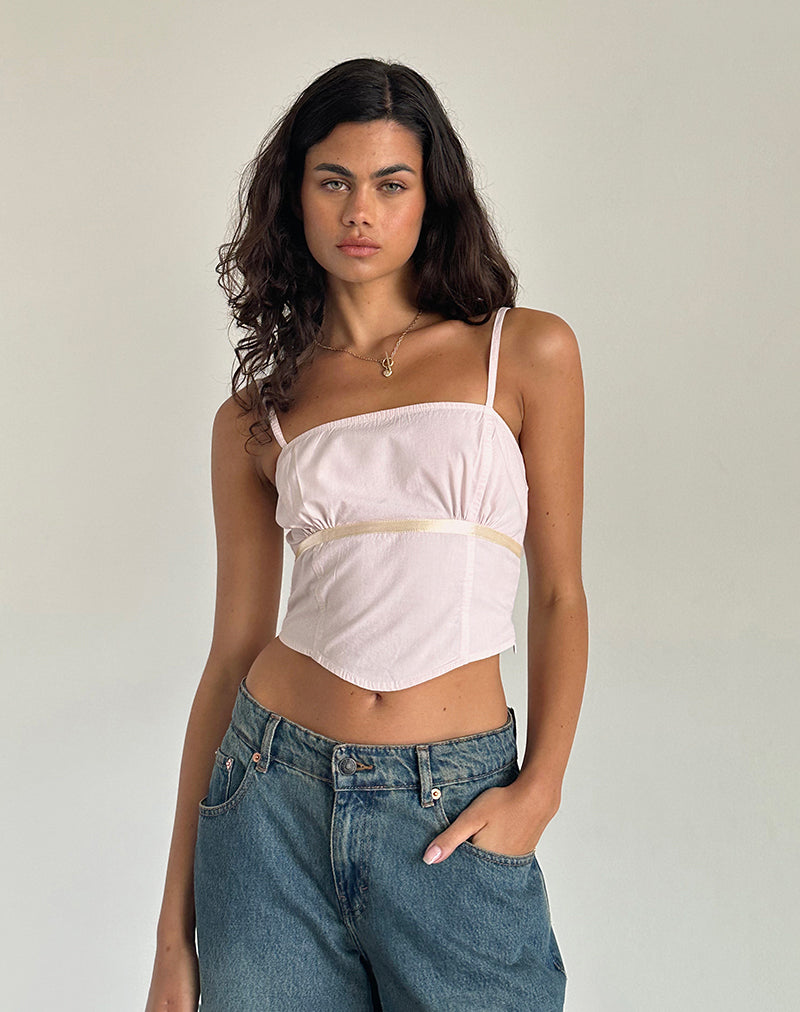 Afbeelding van Riana Cami Top in Lichtroze