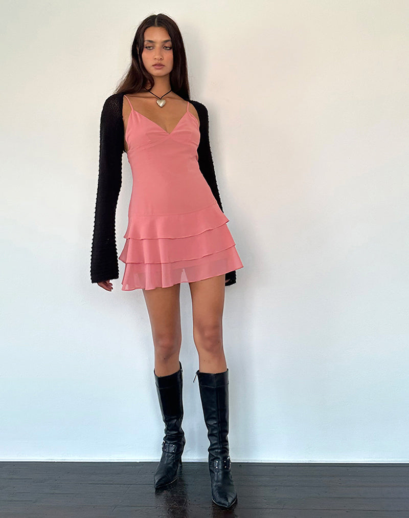 Afbeelding van Riasi Mini Jurk in Chiffon Blush