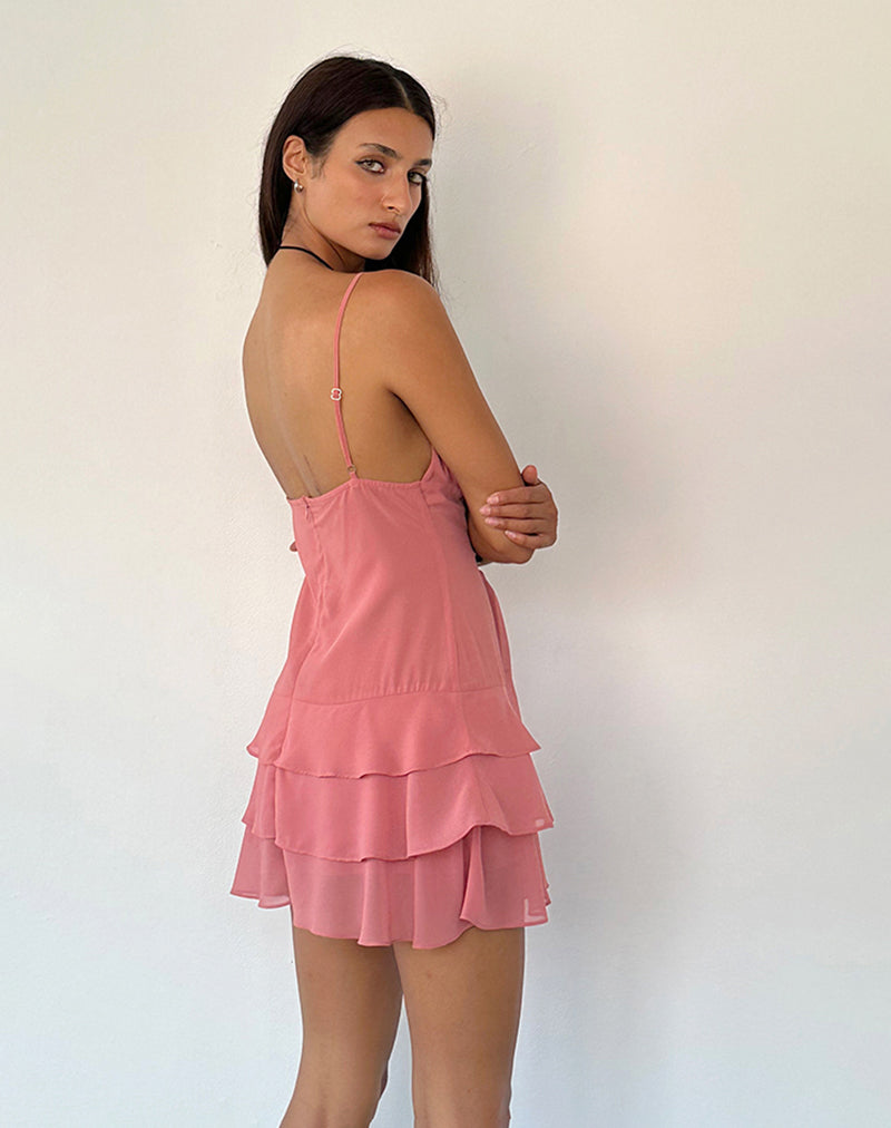 Afbeelding van Riasi Mini Jurk in Chiffon Blush