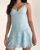 Afbeelding van Riasi Mini Jurk in Baby Blauw Chiffon