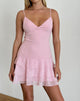 Afbeelding van Riasi Mini Jurk met Ruches in Chiffon Baby Roze