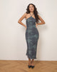 Afbeelding van Ribka Midi Dress in Faded Botanical Green