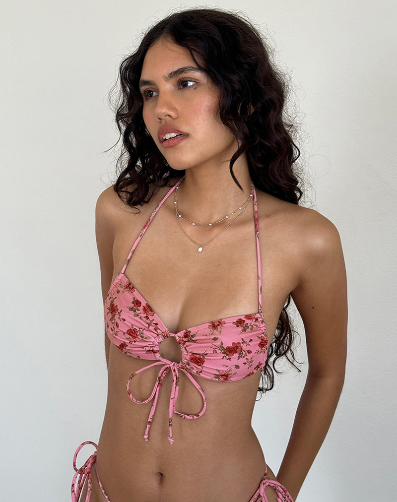 Ricoa Bikinitop in Roze Bloei