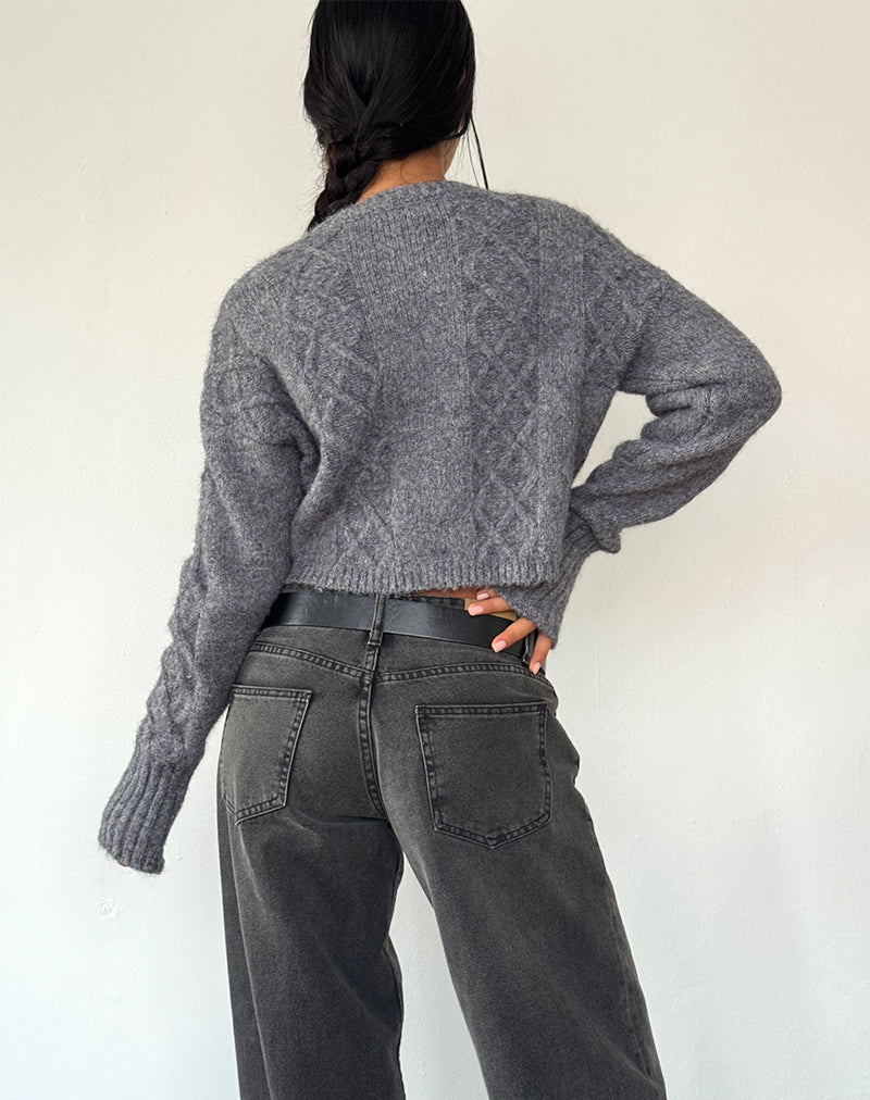 Afbeelding van Rigel Vest in Kabelbreisel Grijs
