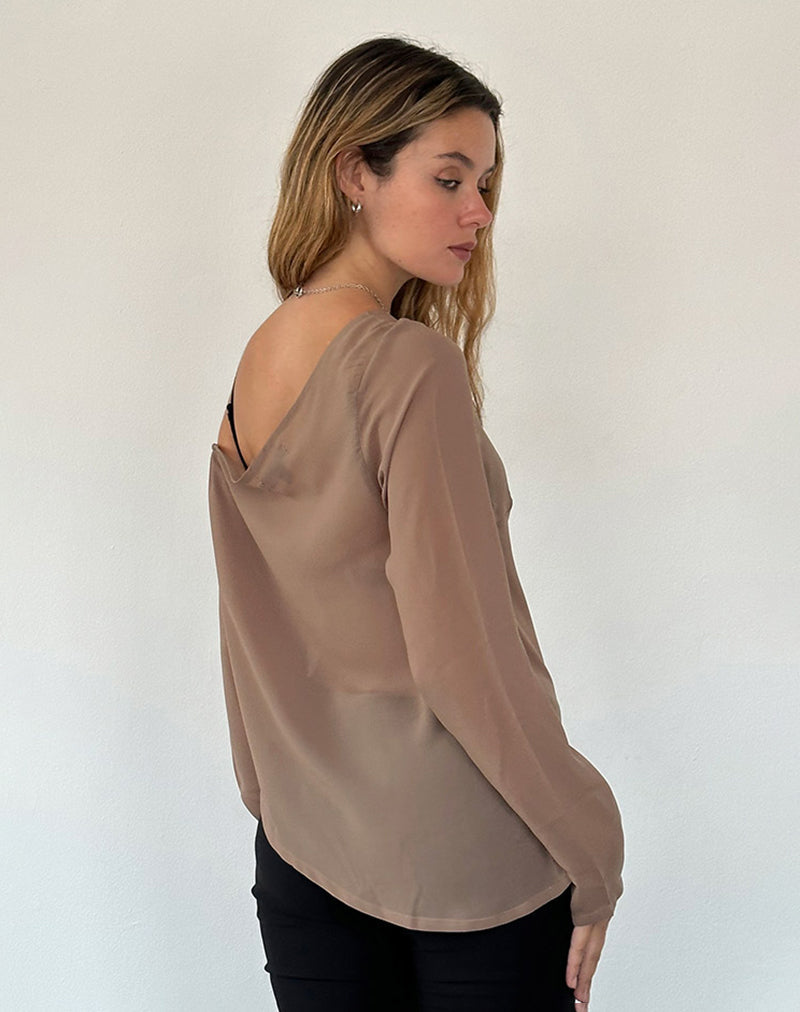Afbeelding van Riot Top in Chiffon Lichtbruin