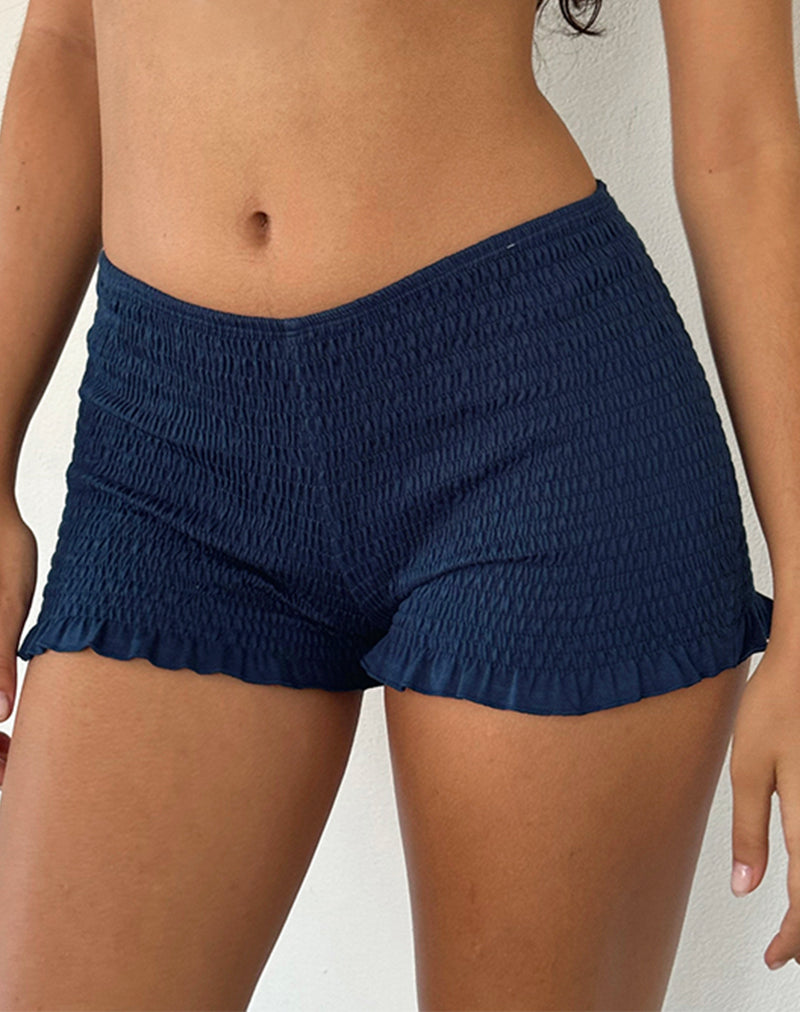 Afbeelding van Ritala Shirred Shorts in Navy