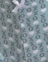 Poederblauw met XO hart