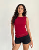 Afbeelding van Rochie Asymmetrische Top in Mesh Cherry
