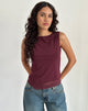 Afbeelding van Rochie Asymmetrische Top in Mesh Maroon
