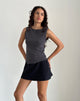 Afbeelding van Rochie Asymmetrische Top in Mesh Ocean Storm