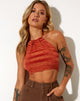 Afbeelding van Roena Crop Top in Space Dye Mandarijn Aardbei