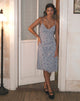Afbeelding van Rohaya Midi Dress in Purple Botanist Flock