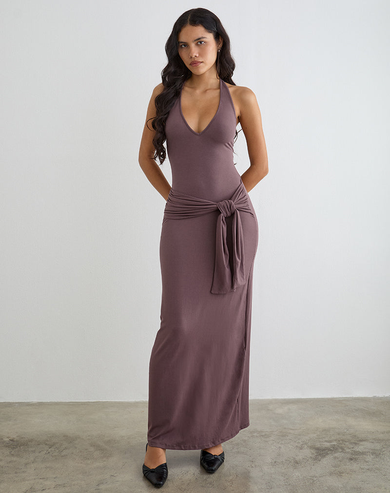 Afbeelding van Rohesia Maxi-jurk in Deep Taupe