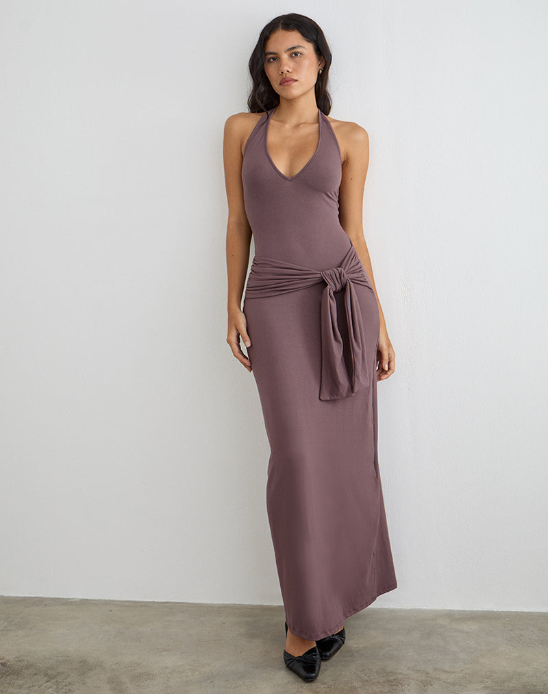 Afbeelding van Rohesia Maxi-jurk in Deep Taupe
