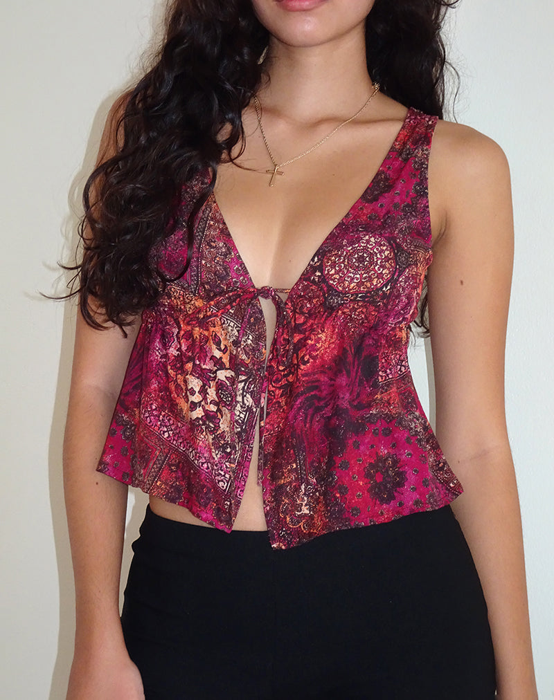 Afbeelding van Rolia Cami Top in Abstract Paisley