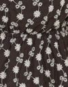Gebloemde Broderie Bruin