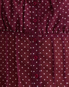 Chiffon Mini Polka Bourgondië