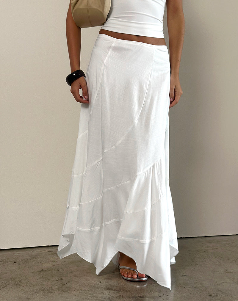 Rombe Gezoomde Fairy Maxi Rok in Ivoor