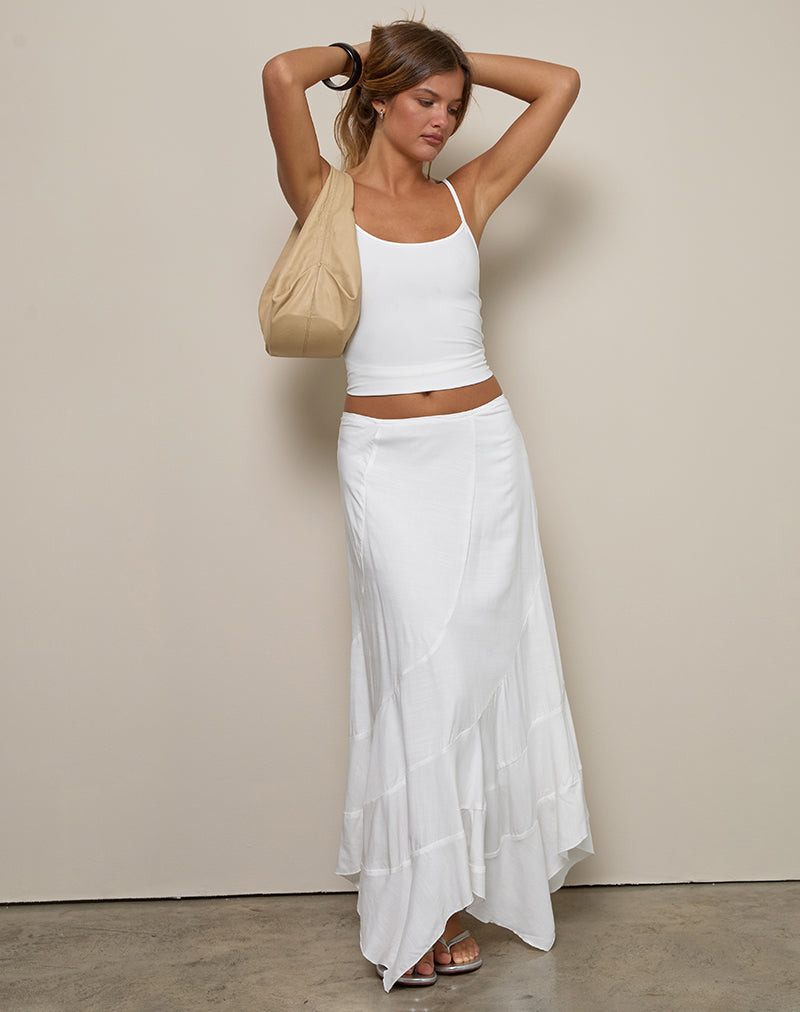 Rombe Gezoomde Fairy Maxi Rok in Ivoor