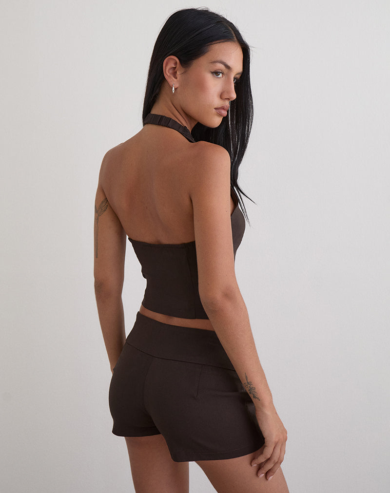 Afbeelding van Ronin Top in Kantafwerking Bruin