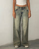 Afbeelding van Roomy Extra Wide Low Rise Jeans in Sand Wash Blue