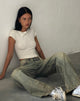 Afbeelding van Roomy Extra Wide Low Rise Jeans in Sand Wash Blue