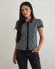 Afbeelding van Rosabe Blouse in zwart en grijs monostreep