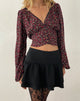 Afbeelding van Rosani Lange Mouw Top in Donker Rhoslyn Ditsy Print