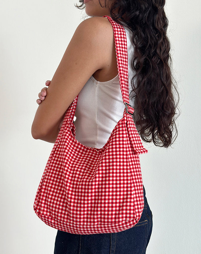 Roscoe Tas in Rood Gingham