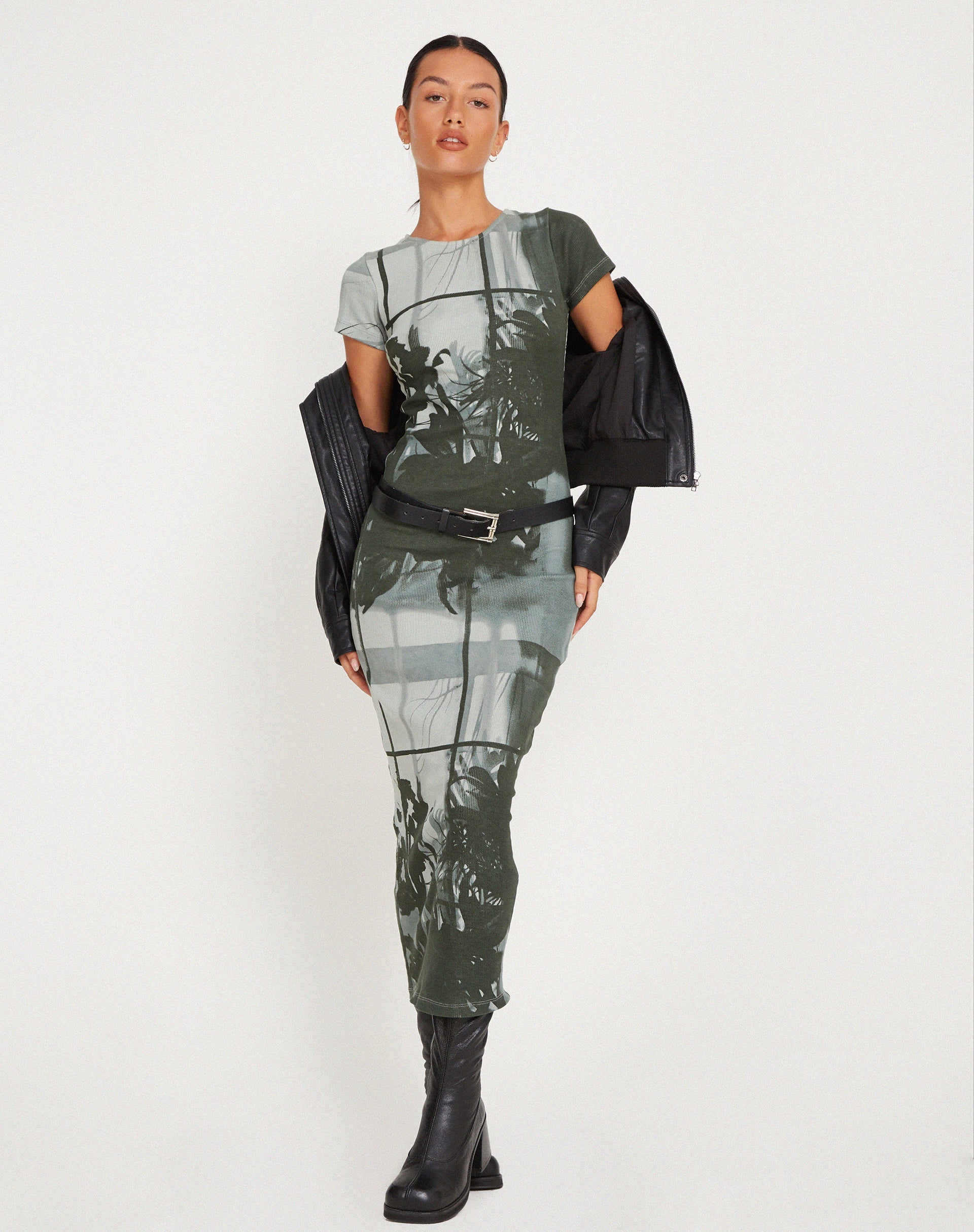 Afbeelding van Rosika Midi Dress in Country Window Green