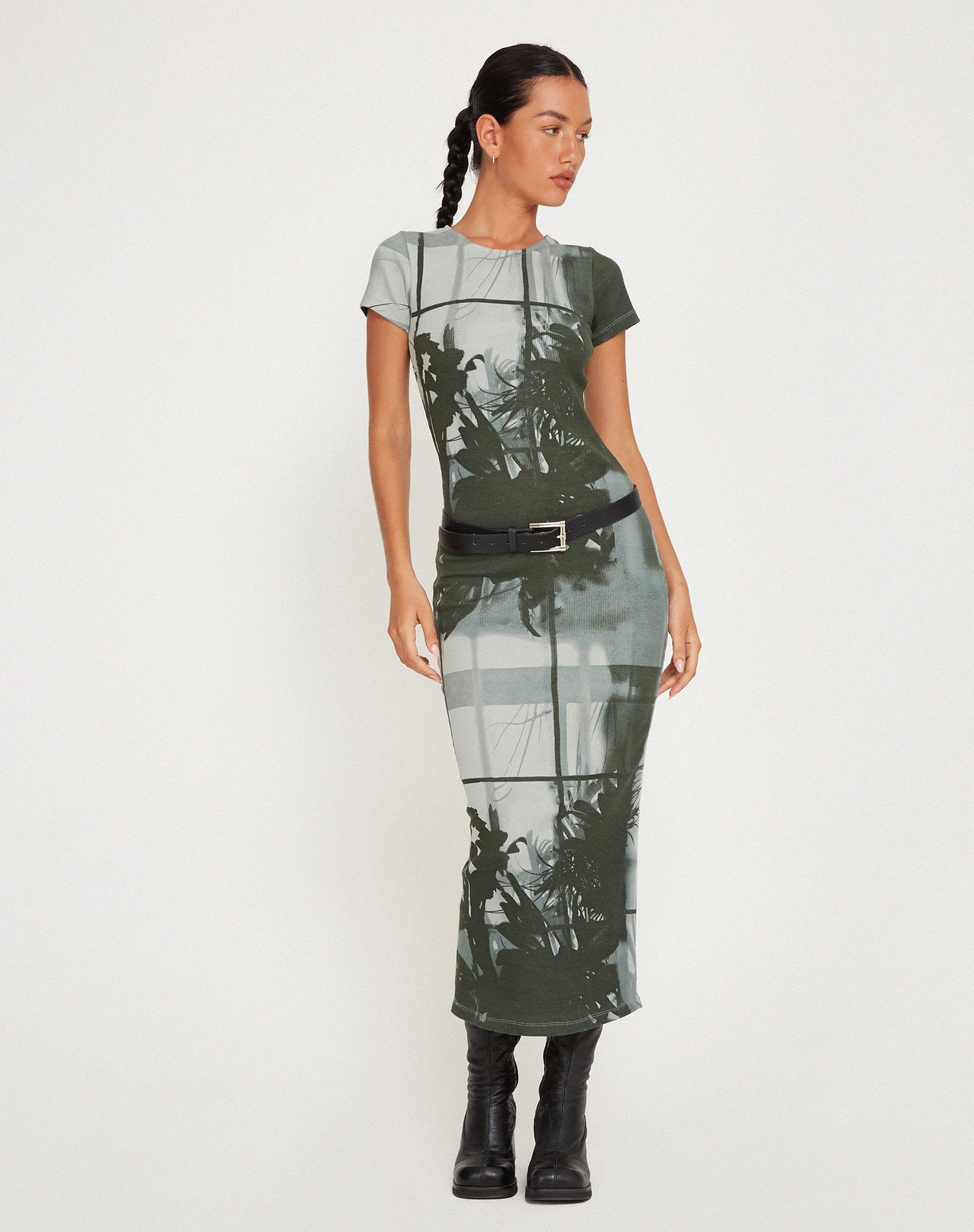 Afbeelding van Rosika Midi Dress in Country Window Green