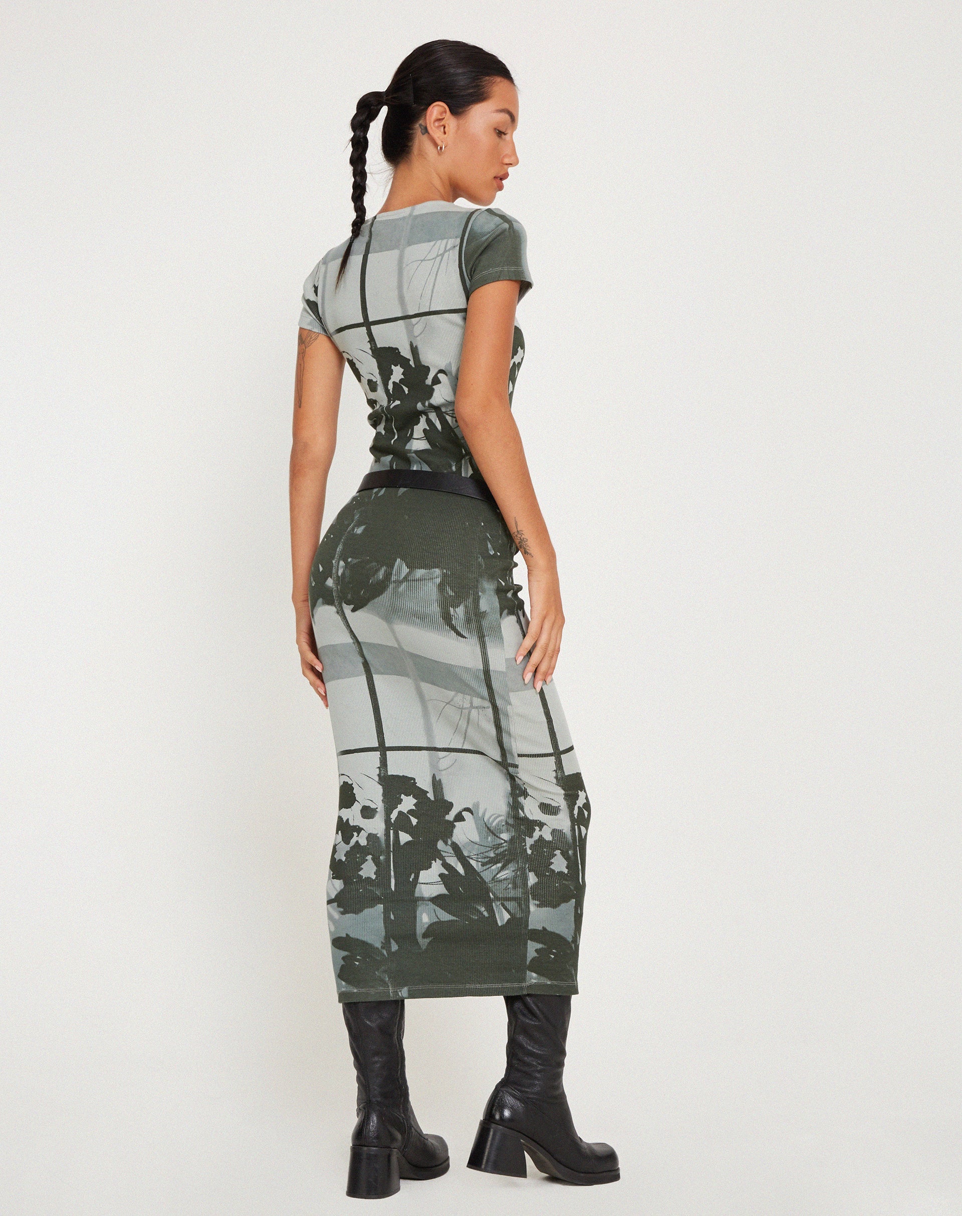 Afbeelding van Rosika Midi Dress in Country Window Green