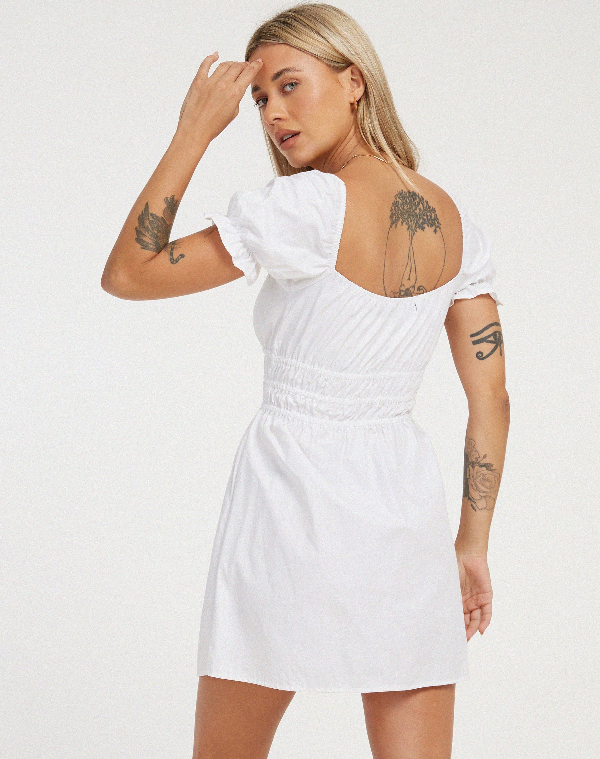 Afbeelding van Rosmilly Mini Dress in Wit